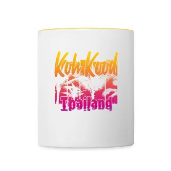 Koh Kood Thaïlande - Mug contrasté - blanc/jaune - Devant