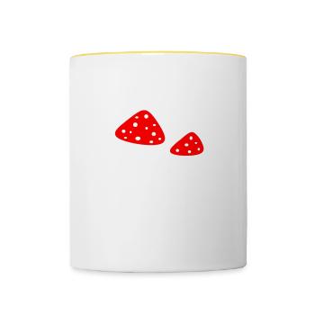 mushrooms - Contrasting Mug - white/yellow - Front