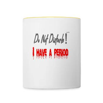 I have a period - Contrasting Mug - white/yellow - Front