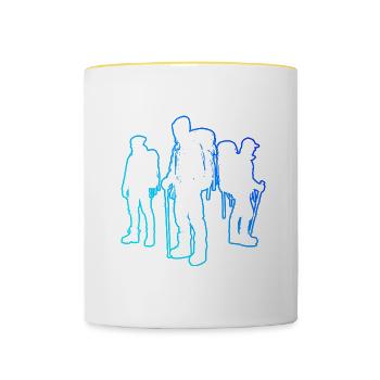 Bouldering Climber Climbing Bouldering Men - Contrasting Mug - white/yellow - Front