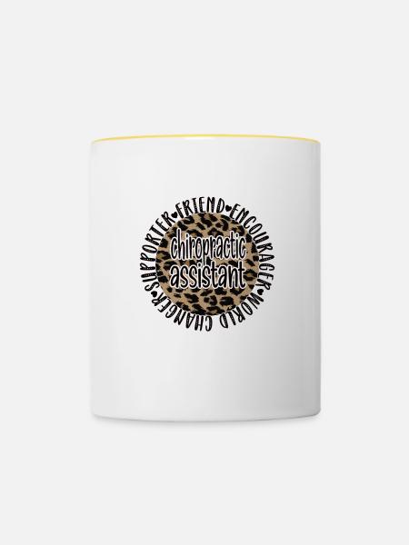 Chiropraktischer Assistent Chiropraktik-Assistent - Tasse zweifarbig - Weiß/Gelb