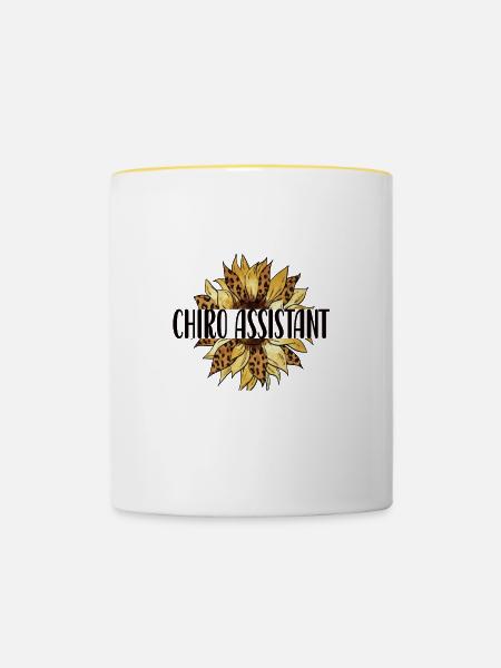 Chiropraktischer Assistent Chiropraktik Assistent - Tasse zweifarbig - Weiß/Gelb