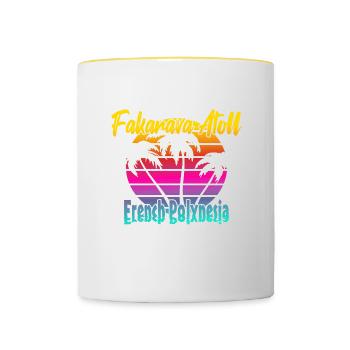 Fakarava Atoll - Tasse zweifarbig - Weiß/Gelb - Vorne