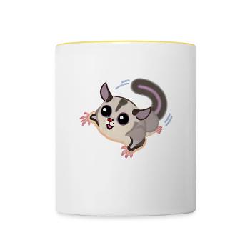 Sugar Glider - Tasse zweifarbig - Weiß/Gelb - Vorne