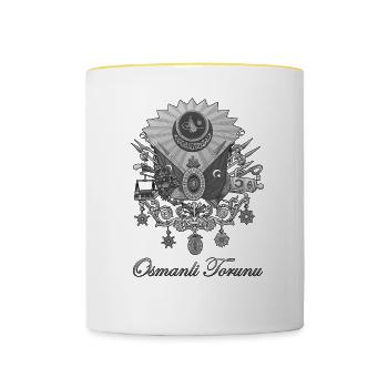 Osmanli Torunu T-Shirt - Tasse zweifarbig - Weiß/Gelb - Vorne