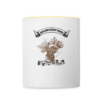 Winzer - Tasse zweifarbig - Weiß/Gelb - Vorne