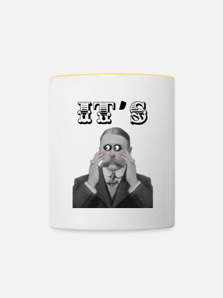 es ist - Tasse zweifarbig - Weiß/Gelb
