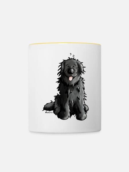 Neufundländer - Neufi - Hund - Tasse zweifarbig - Weiß/Gelb