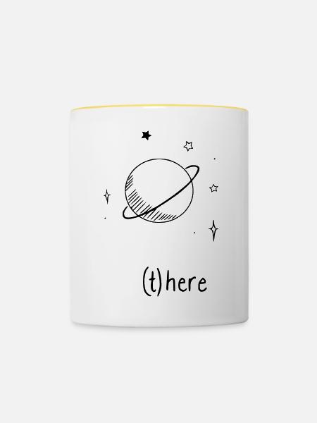 Universum - Tasse zweifarbig - Weiß/Gelb