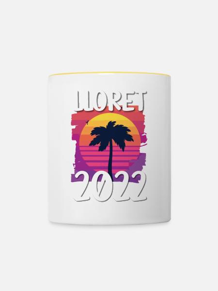 Lloret De Mar 2022 - Tasse zweifarbig - Weiß/Gelb