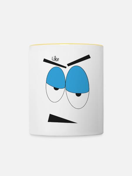 like wooh - Tasse zweifarbig - Weiß/Gelb
