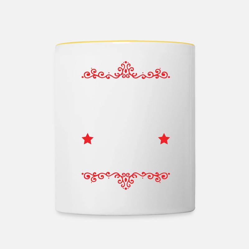 Dad Chef Superheld Papa - Tasse zweifarbig - Weiß/Gelb