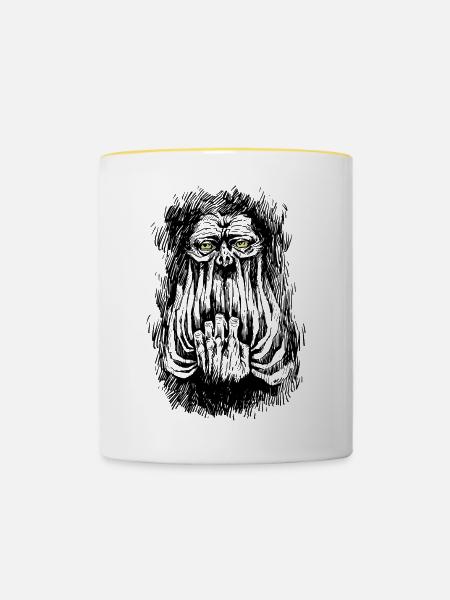 LEISES SCREM - Tasse zweifarbig - Weiß/Gelb