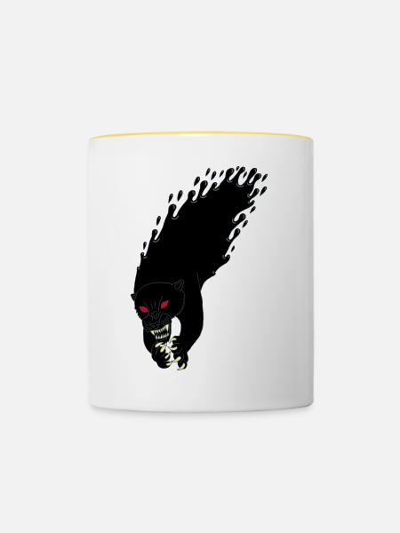 Flüssiger - Tasse zweifarbig - Weiß/Gelb