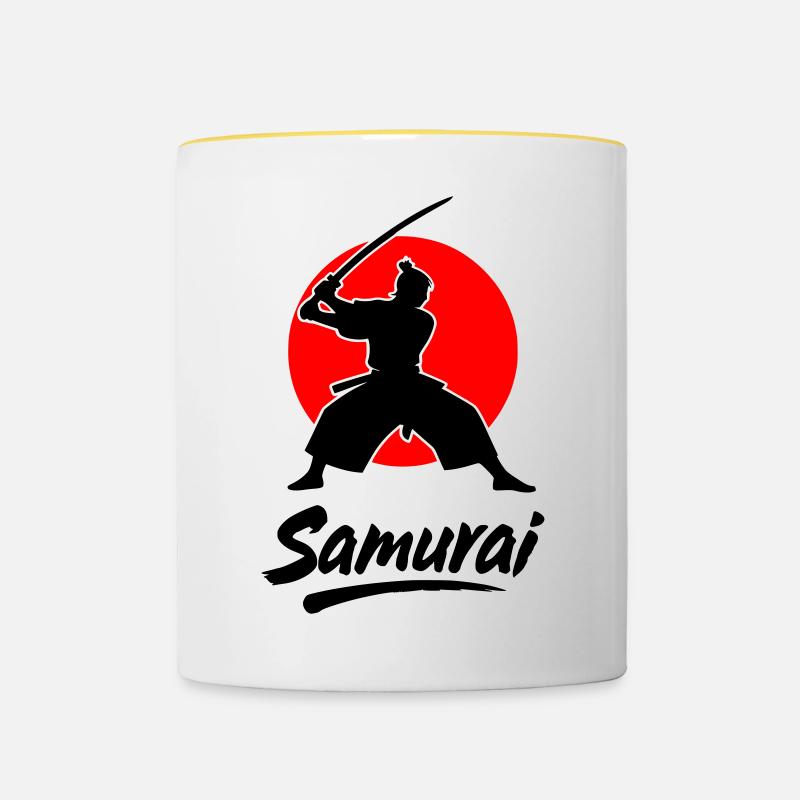 Samurai - Contrasting Mug - white/yellow