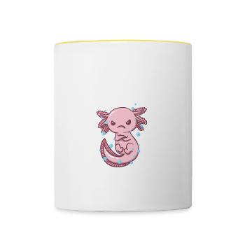 Comment puis-je t’ignorer aujourd’hui, drôles de sarkas - Mug contrasté - blanc/jaune - Devant