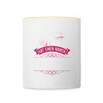 NICOLE - chaos - Tasse zweifarbig - Weiß/Gelb - Vorne