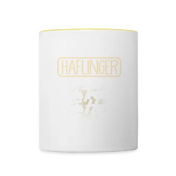 HAFLINGER - Herz - Tasse zweifarbig - Weiß/Gelb - Vorne