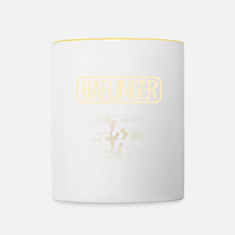 HAFLINGER - Herz - Tasse zweifarbig - Weiß/Gelb