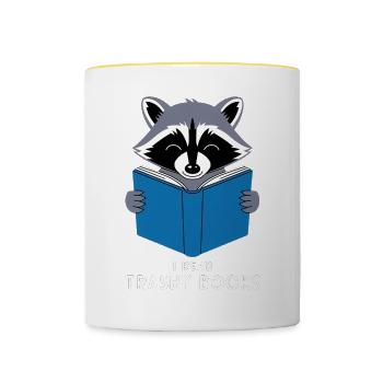 I Read Trashy Books 11 - Tasse zweifarbig - Weiß/Gelb - Vorne