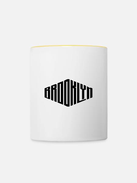 Brooklyn - Tasse zweifarbig - Weiß/Gelb