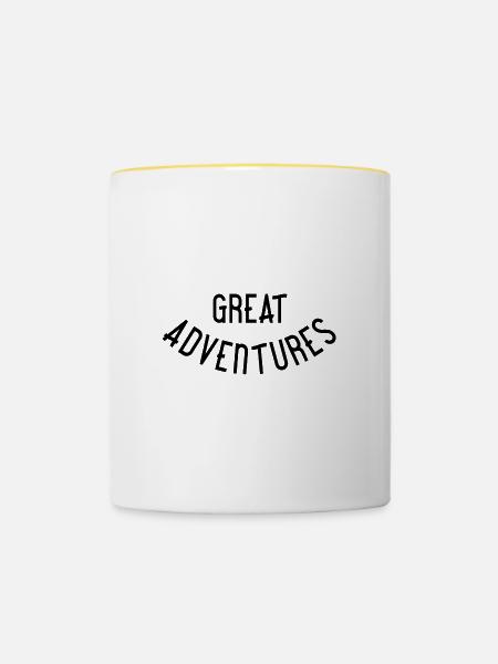 Great Adventures - Tasse zweifarbig - Weiß/Gelb