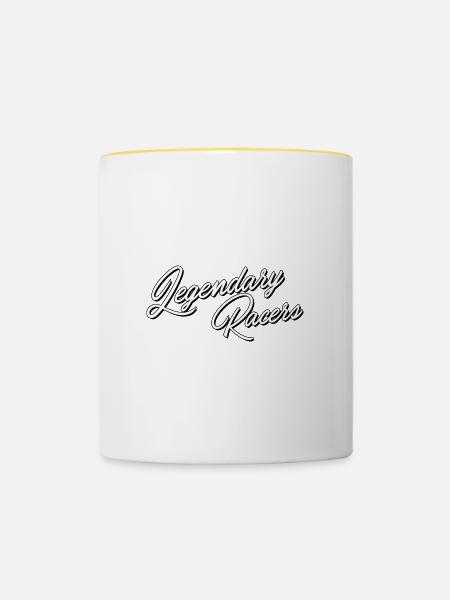 Legendary Racers - Tasse zweifarbig - Weiß/Gelb