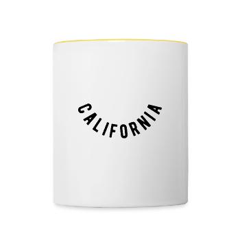 California - Tasse zweifarbig - Weiß/Gelb - Vorne