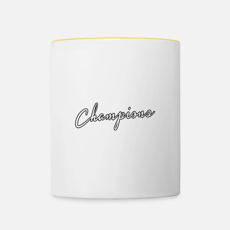 Champions - Contrasting Mug - white/yellow