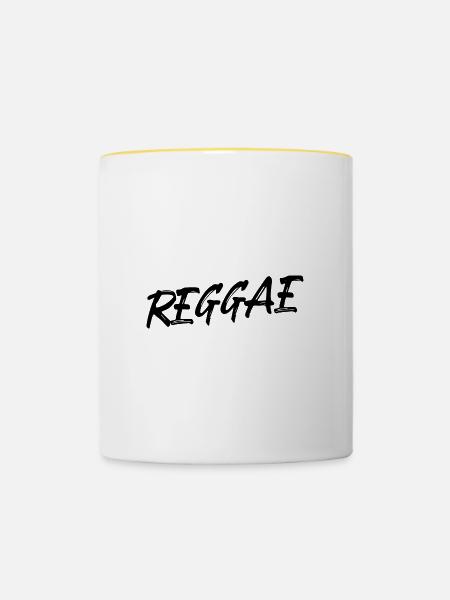 Reggae - Tasse zweifarbig - Weiß/Gelb