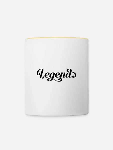 Legend - Tasse zweifarbig - Weiß/Gelb