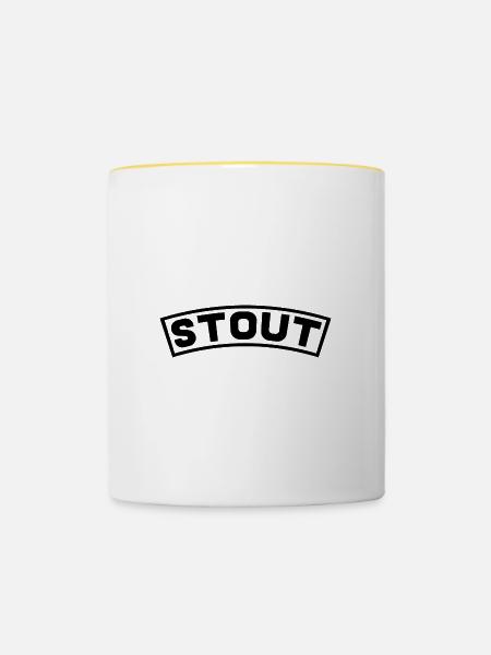 Stout - Tasse zweifarbig - Weiß/Gelb