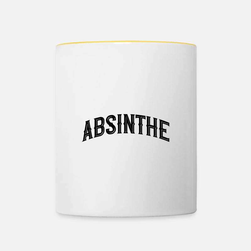 Absinthe - Mug contrasté - blanc/jaune