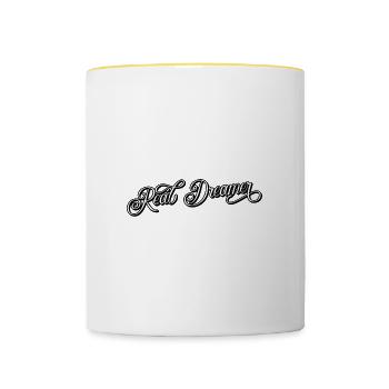 Real Dreamer - Tasse zweifarbig - Weiß/Gelb - Vorne
