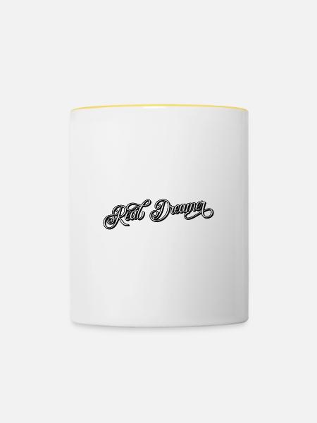 Real Dreamer - Tasse zweifarbig - Weiß/Gelb