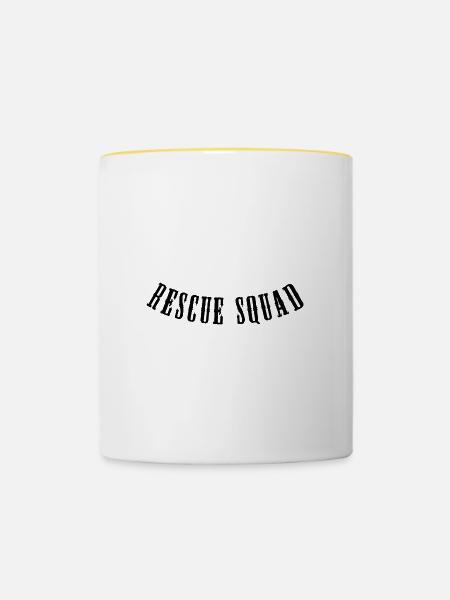 Rescue Squad - Tasse zweifarbig - Weiß/Gelb