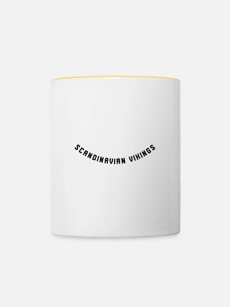Scandinavian Vikings - Tasse zweifarbig - Weiß/Gelb