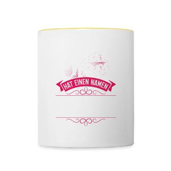 JOHANNA - Chaos - Tasse zweifarbig - Weiß/Gelb - Vorne