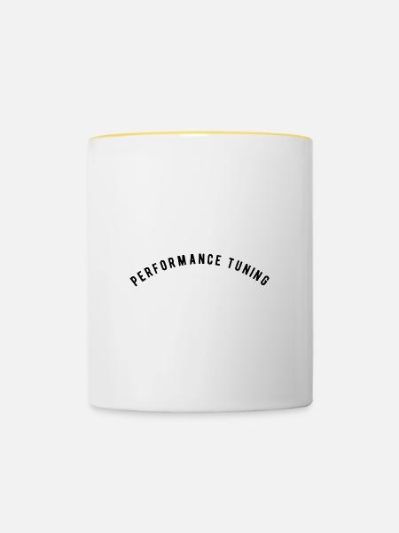 Performance Tuning - Tasse zweifarbig - Weiß/Gelb