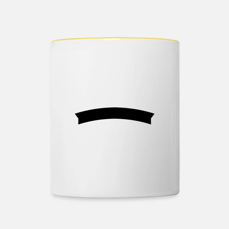Bannière - Mug contrasté - blanc/jaune