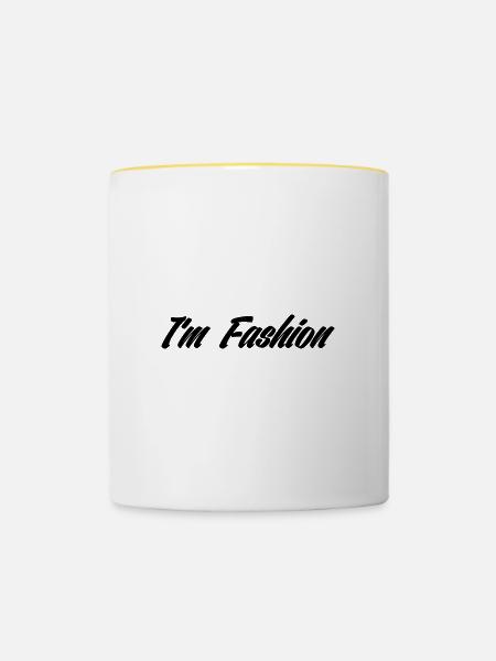 I'm fashion - Tasse zweifarbig - Weiß/Gelb