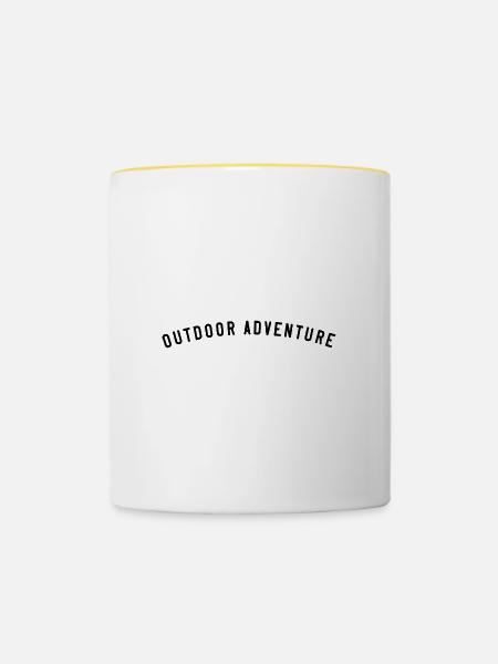 Outdoor Adventure - Tasse zweifarbig - Weiß/Gelb