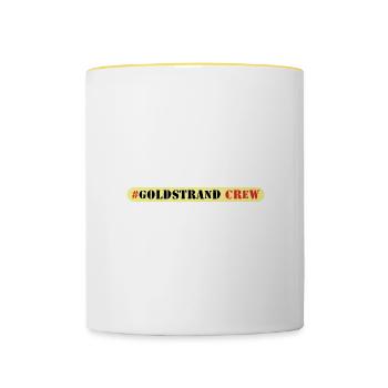 Goldstrand Crew - Tasse zweifarbig - Weiß/Gelb - Vorne