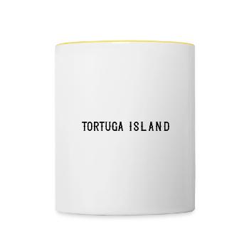 Tortuga Island - Tasse zweifarbig - Weiß/Gelb - Vorne