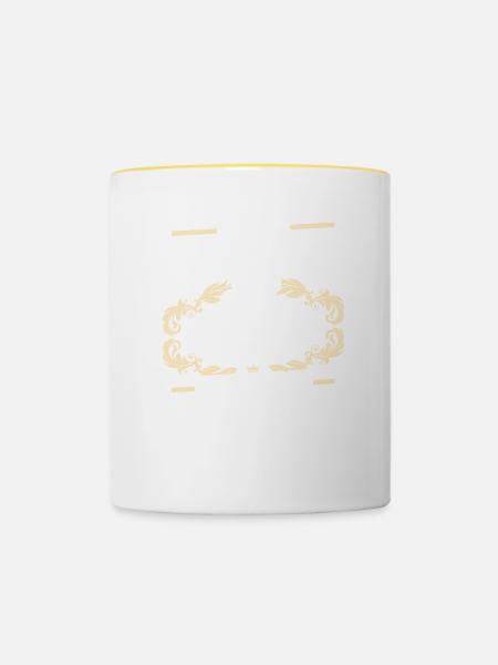 1943 - Qualität - Tasse zweifarbig - Weiß/Gelb