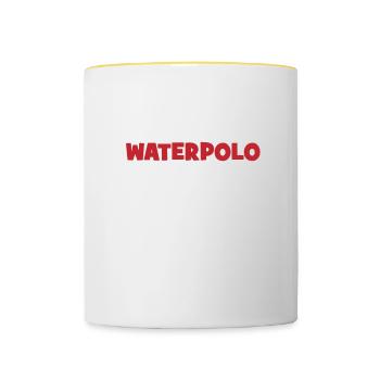 Wasserball - Tasse zweifarbig - Weiß/Gelb - Vorne