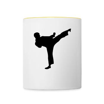 Martial Arts Fighter 1 - Mug contrasté - blanc/jaune - Devant
