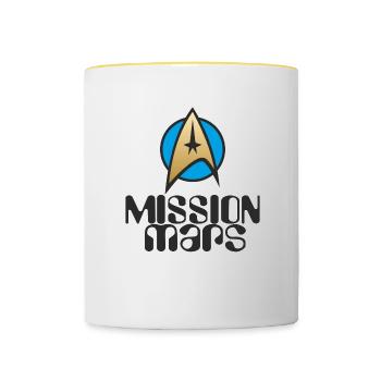 Mars Mission NASA ESA Enterprise1 - Tasse zweifarbig - Weiß/Gelb - Vorne