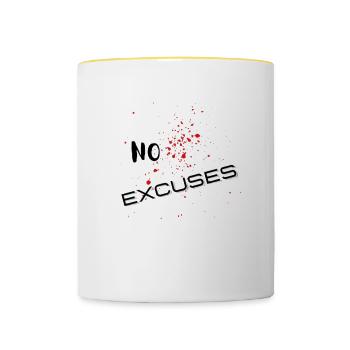 NO transformed - Tasse zweifarbig - Weiß/Gelb - Vorne