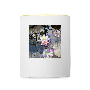 Beautiful flower... - Contrasting Mug - white/yellow - Front